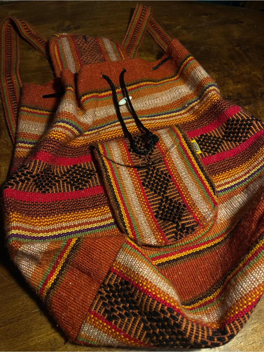 Artesanías Mr. Pinzón Woven Mexican Backpack Boho Multicolor